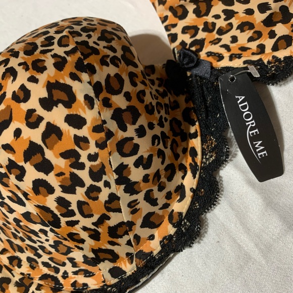 Adore Me 34DD Cheetah Print Underwire Bra, NWT, T-Shirt Lightly Filled Cups - Picture 2 of 9